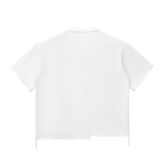 "Framed" Raw-Hem T-shirt