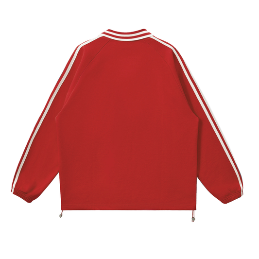 Studio Contrast Striped Collar Sweatshirt