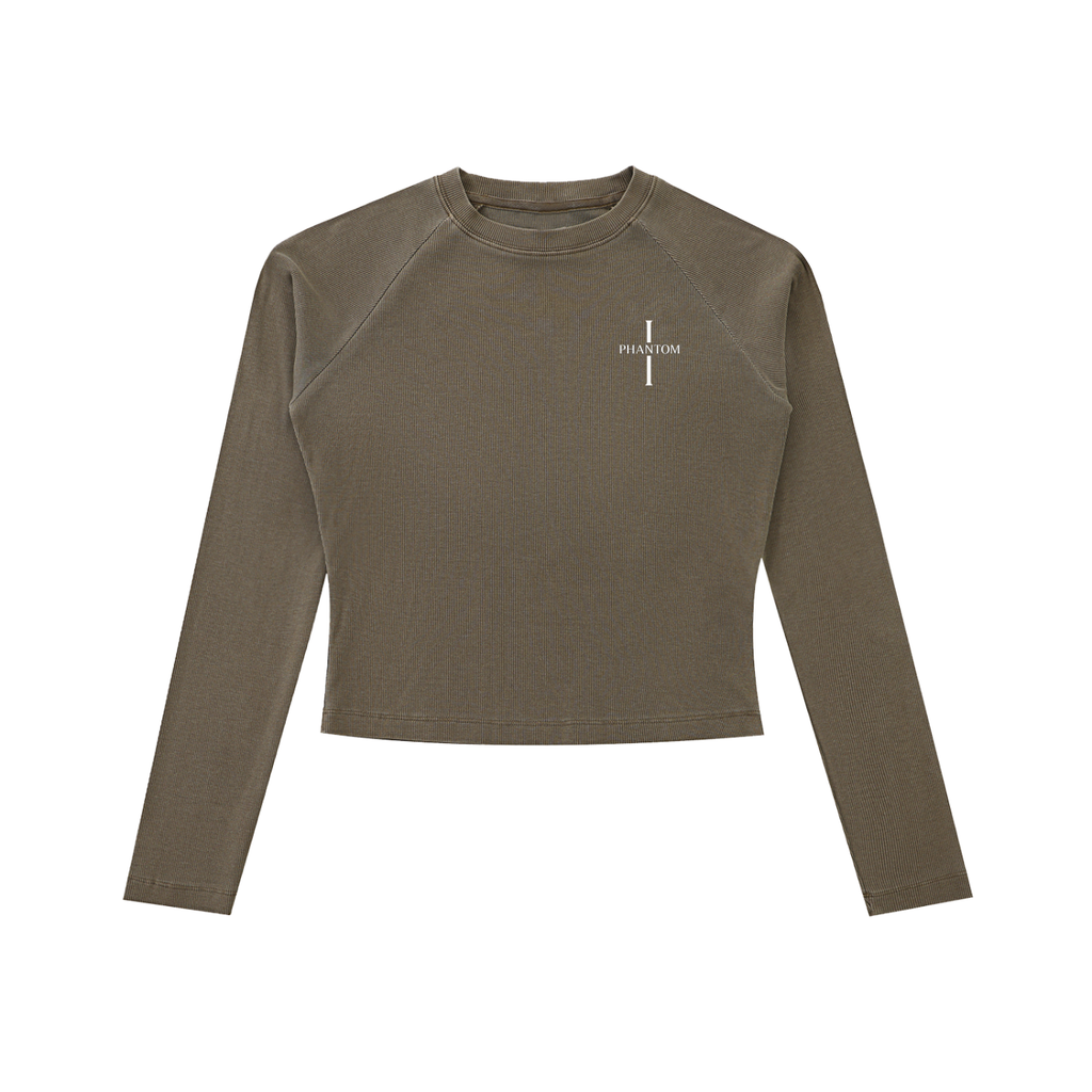 Phantom Cross Washed Long Sleeve Slim T-Shirt
