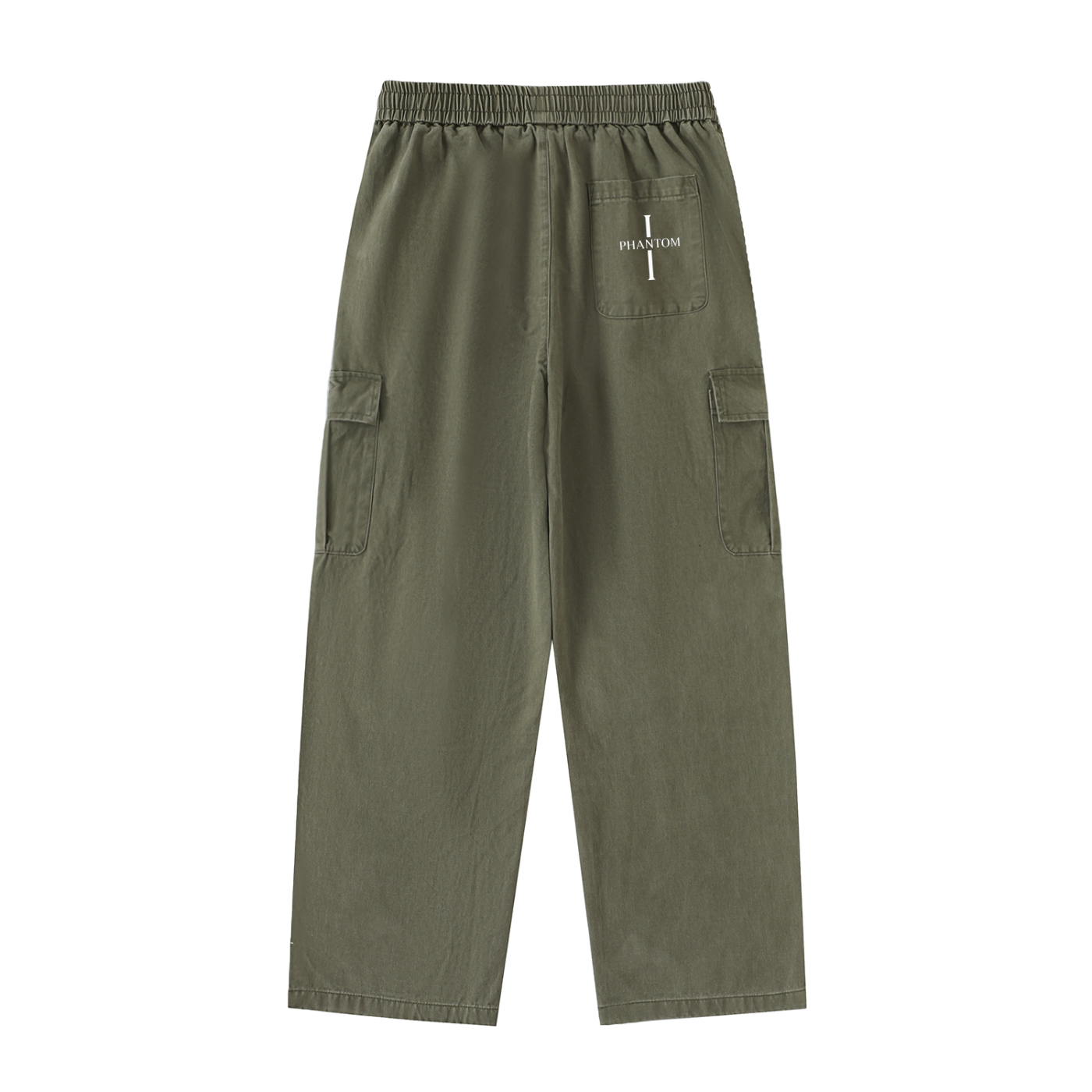 Phantom Cross Drawstring Straight-Leg Cargo Pants