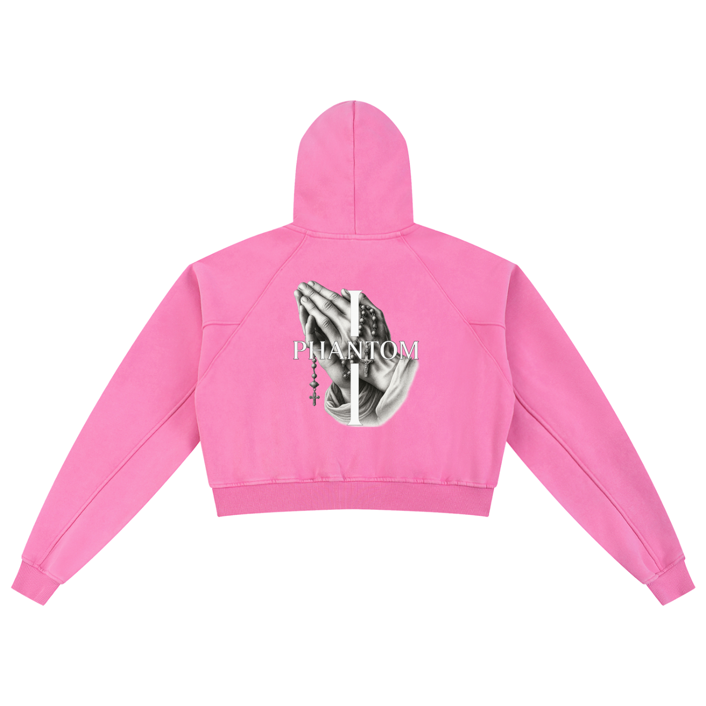 Blessed Snow Washed Cropped Hoodie