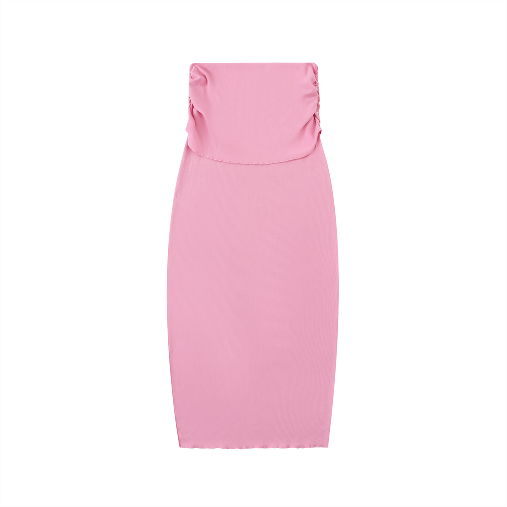 Dyed Washed Straight Hip-Hugging Slim Skirt