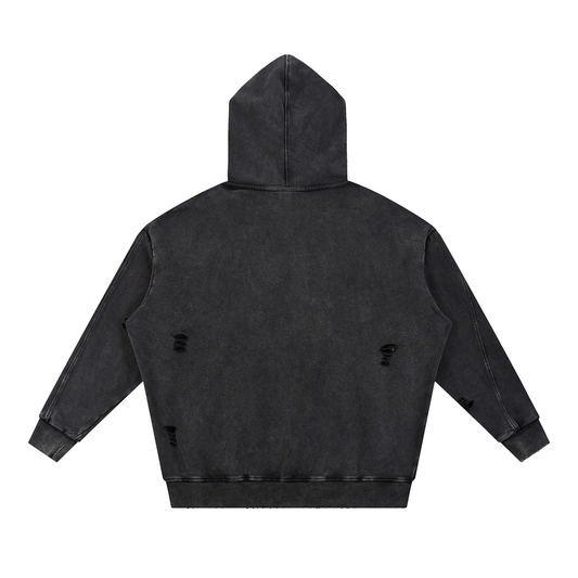 Phantom No.01 "Axis Mark" Distressed Hoodie