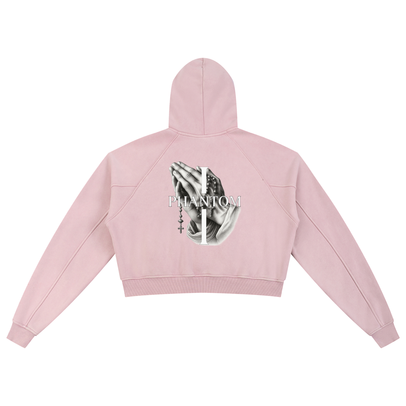 Blessed Snow Washed Cropped Hoodie