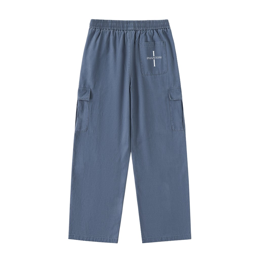 Phantom Cross Drawstring Straight-Leg Cargo Pants