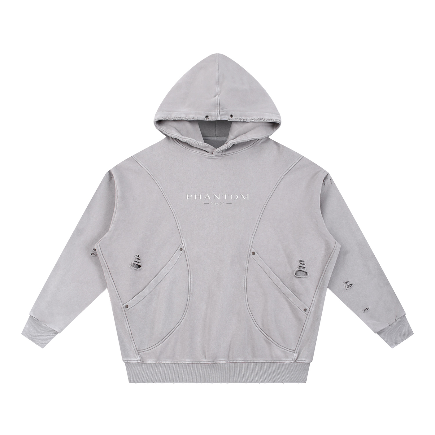 Phantom No.01 "Axis Mark" Distressed Hoodie