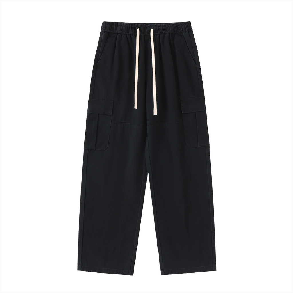 Phantom Cross Drawstring Straight-Leg Cargo Pants