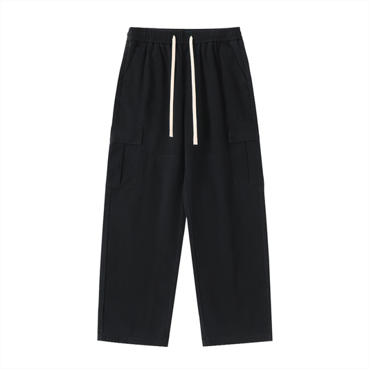 Phantom Cross Drawstring Straight-Leg Cargo Pants