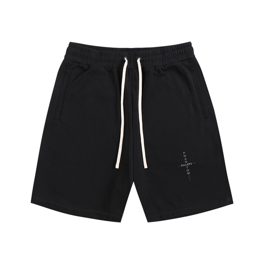 "No.01 Cross" Cotton Shorts