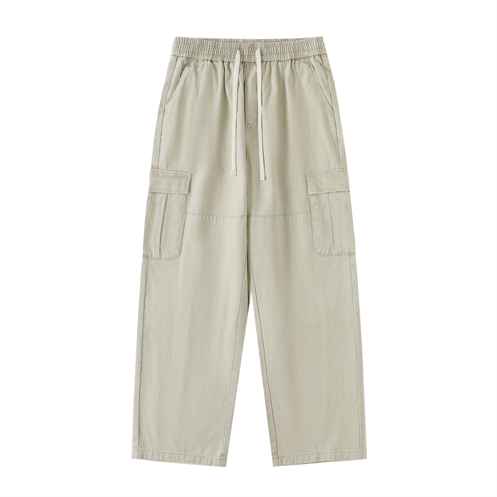 Phantom Cross Drawstring Straight-Leg Cargo Pants