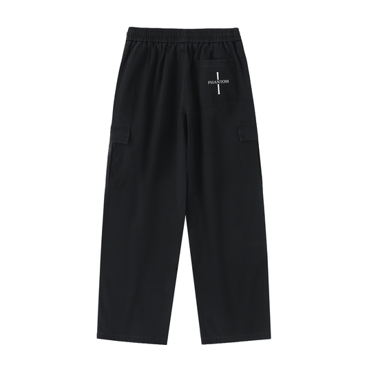 Phantom Cross Drawstring Straight-Leg Cargo Pants