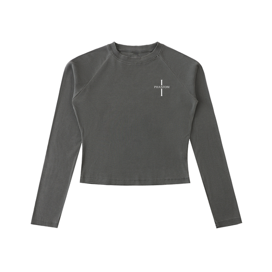 Phantom Cross Washed Long Sleeve Slim T-Shirt