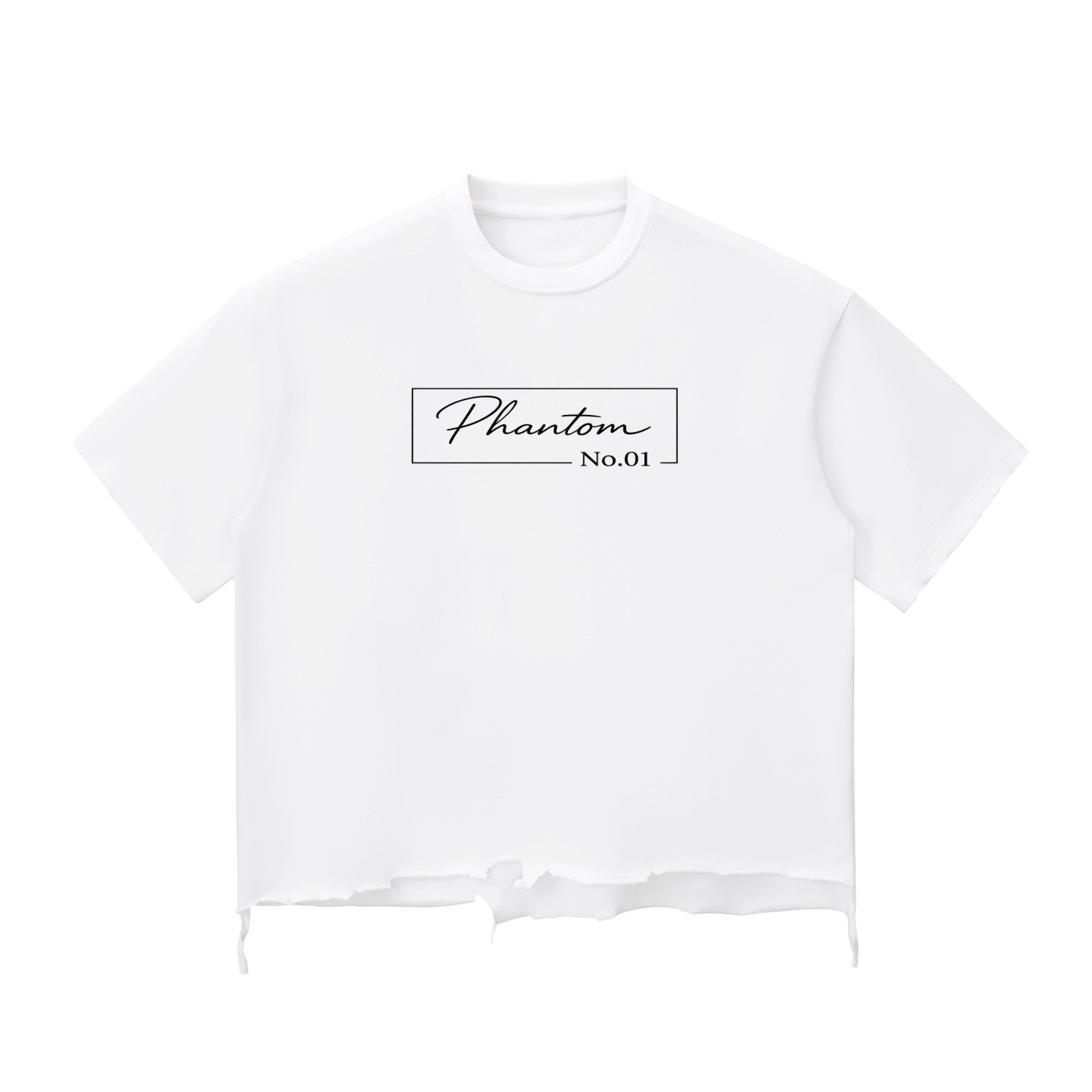 "Framed" Raw-Hem T-shirt
