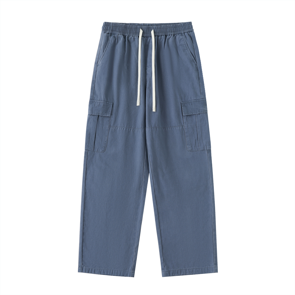 Phantom Cross Drawstring Straight-Leg Cargo Pants