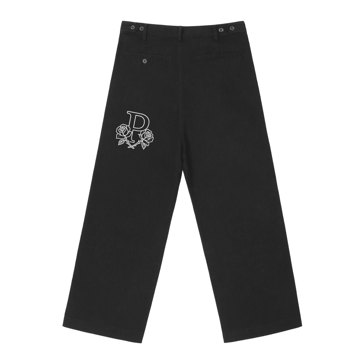 Phantom Roses Adjustable Waist Straight Leg Pants