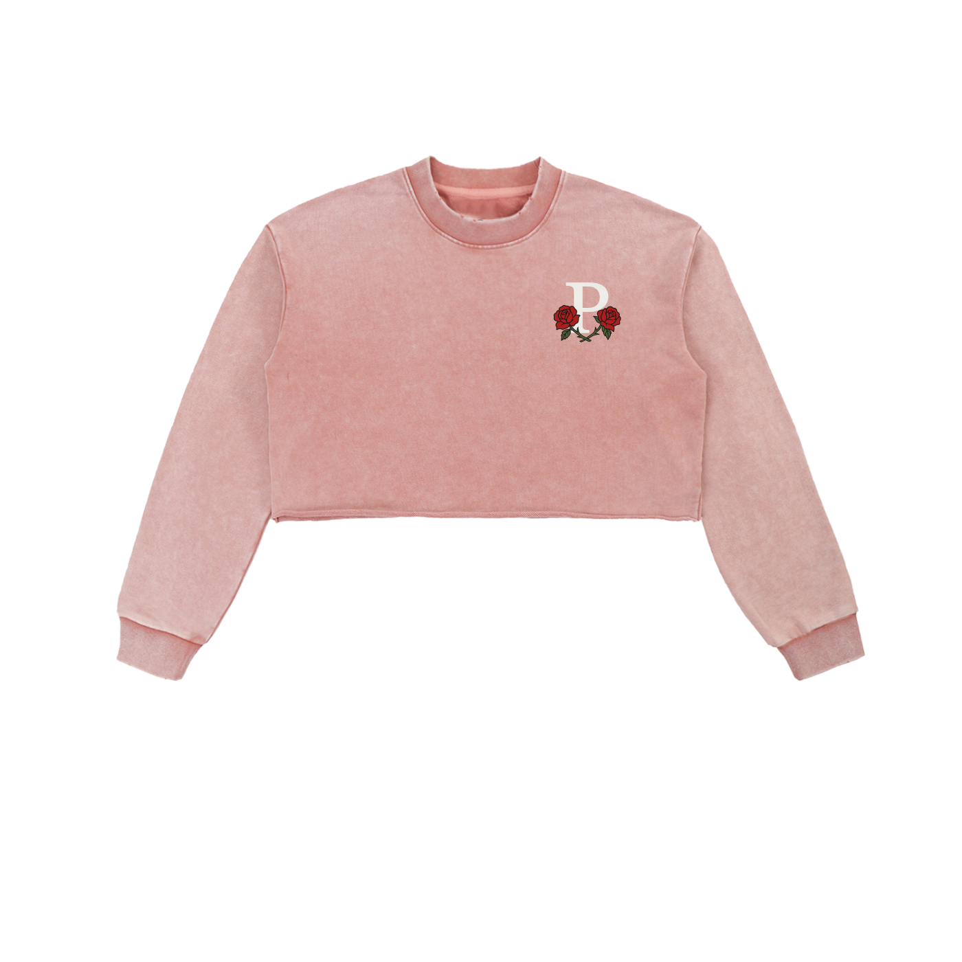 Chains & Roses Snow Washed Cropped Sweatshirt