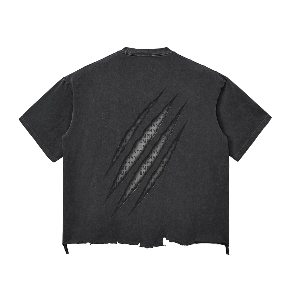 Claw Through Snow Wash Distressed T-Shirt