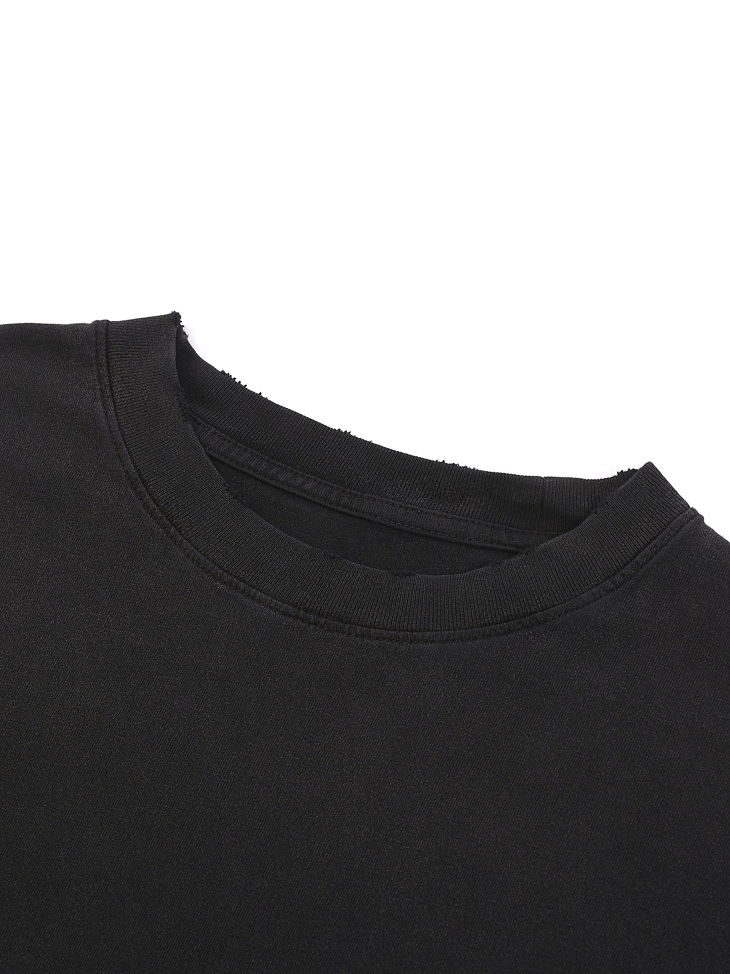 "No.01 Cross" Raw-Hem T-Shirt