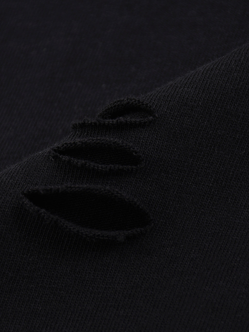 Claw Through Raw Edge Cotton Crewneck