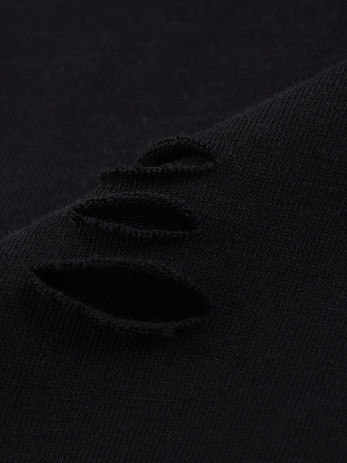 Claw Through Raw Edge Cotton Crewneck